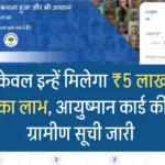 Ayushman Card List 2025: केवल इन्हें मिलेगा ₹5 लाख का लाभ, आयुष्मान कार्ड की ग्रामीण सूची जारी