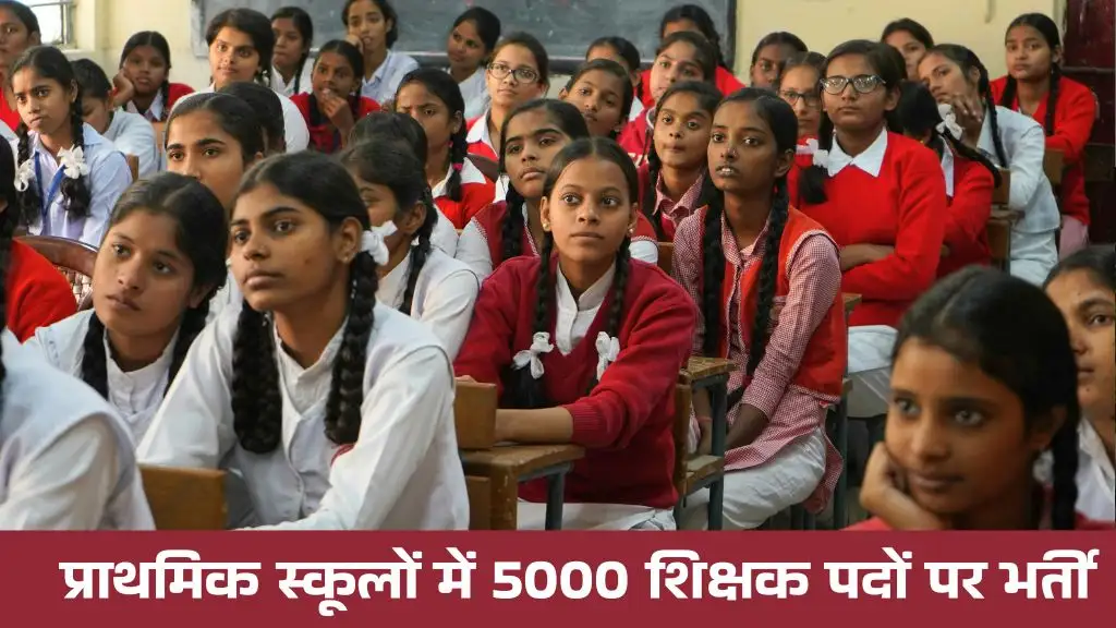 प्राथमिक स्कूलों में 5000 शिक्षक पदों पर भर्ती